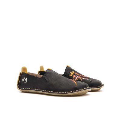 Vivobarefoot Kids' Ababa Basquiat School Shoes - Black USA [ZEY621479]